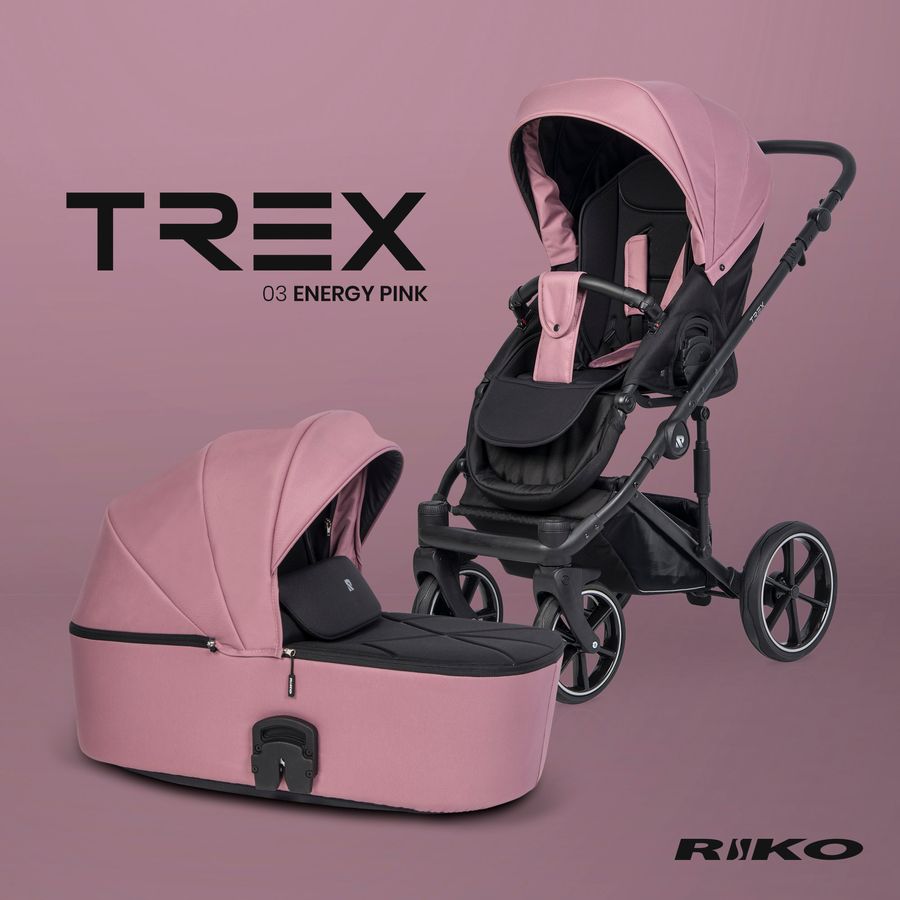 Дитяча уіверсальна коляска 2 в 1 Riko Trex 03 Energy Pink