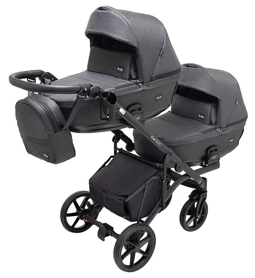 Коляска для двійні 2 в 1 Bair Kiwi DUO Soft BKD-219-1
