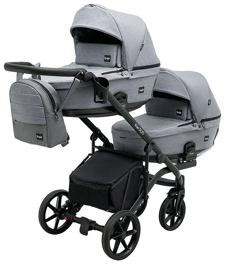 Коляска для двійні 2 в 1 Bair Kiwi DUO Soft BKP-218