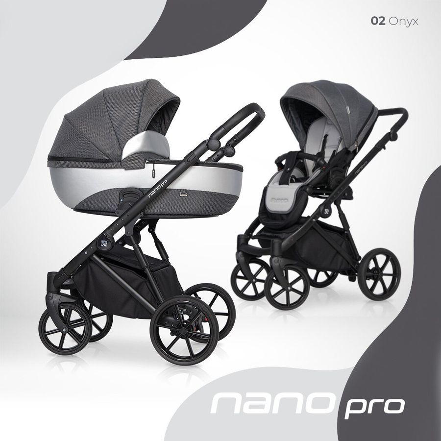 Дитяча універсальная коляска 2 в 1  Riko Nano Pro 02 Onyx