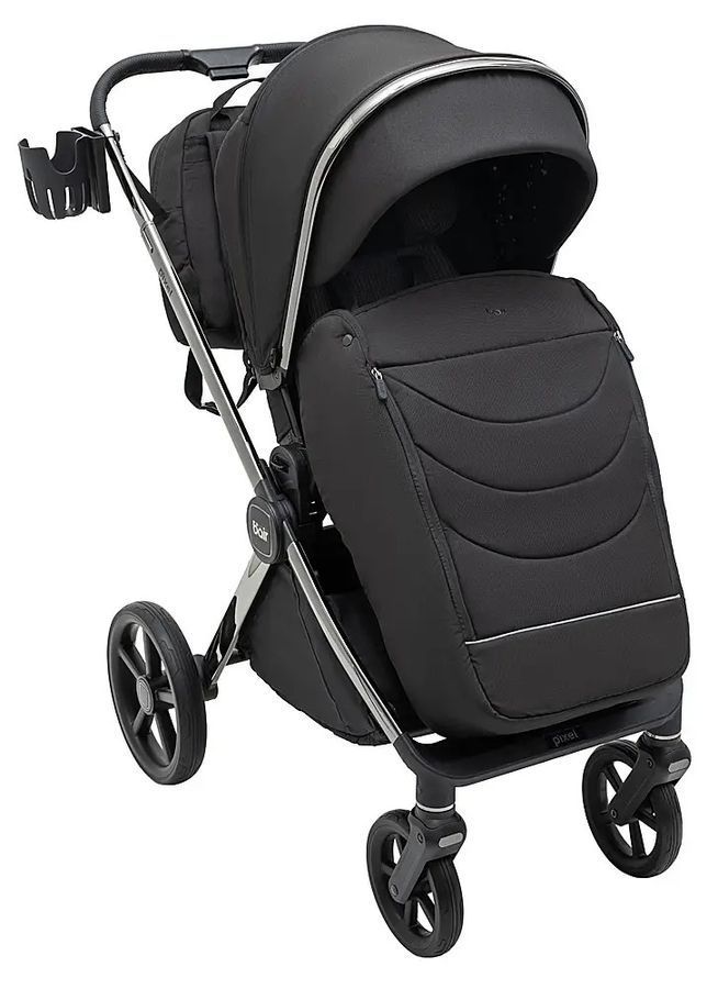 Дитяча універсальна коляска 2 в 1 Bair Pixel Chrome PC-01 black rock
